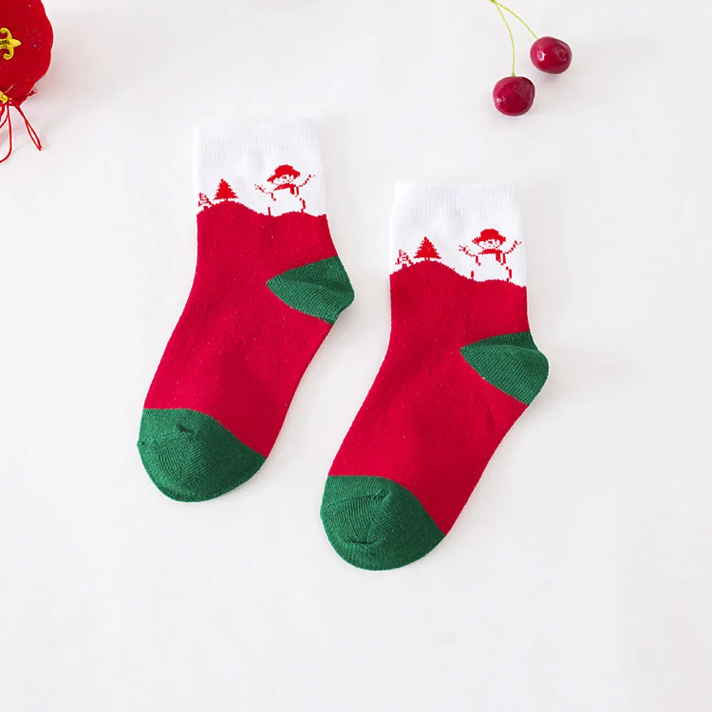 Носки для маленьких девочек, 5 пар, милые рождественские Повседневные носки для малышей, милые носки унисекс, calcetines