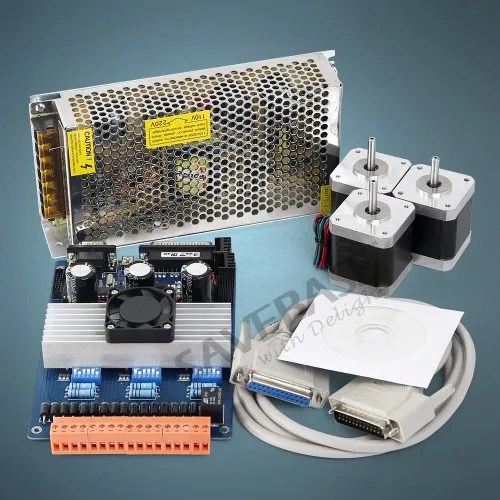 3-осевой ЧПУ комплект TB6600 HB Nema16 40oz-in Мотор 12 В PSU для DIY маршрутизатора/плазменной |