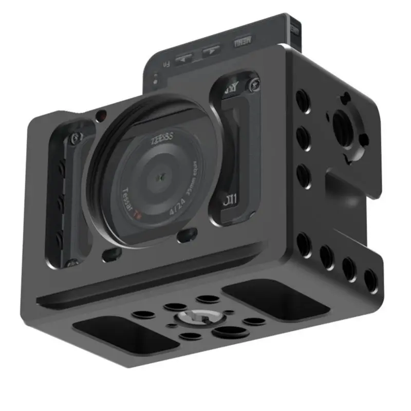 Подходит для sony RX0 II клетка для камеры микрофон VLOG Держатель Прочный черный клетки для камеры