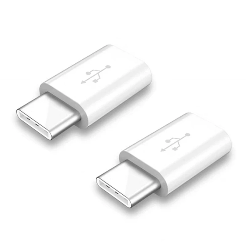 Переходник с Micro USB на Type C для зарядного кабеля Huawei P9 P10 P20 LG G5 G6 Samsung S8 S9 Plus 2 шт.|c usb|z2