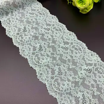 

3y/lot 17.50cm Stretch Elastic Lace Trim Mint Green DIY Craft Sewing Supplies Dress Fabric Accessory For Bikini Underware Lace