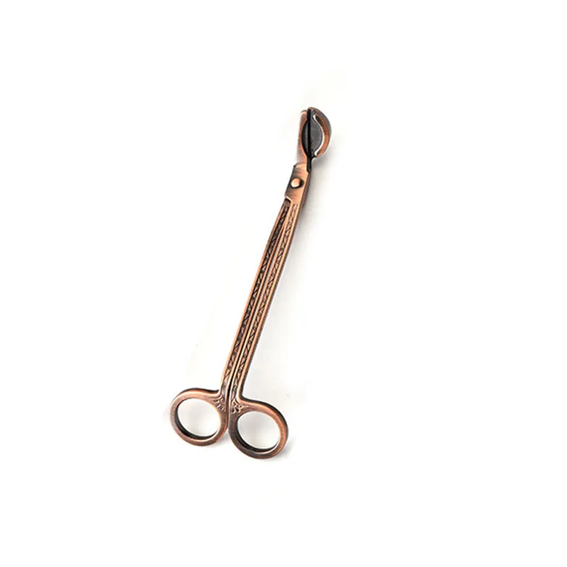 Red copper Высокое качество Snuffers подсвечник триммер для фитилей свечные Ножницы Резак декоративные инструменты розовое золото серебро 18x6 см - Цвет: Red copper