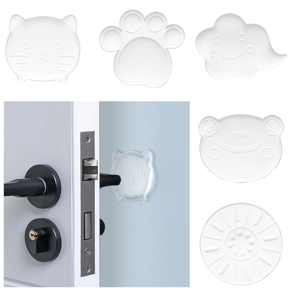 Door Stopper,Silicone Door Stopper,Door Stopper Bumpers 1PC Mute Door Stoppers Transparent Anti Collision Pads Safety Shock Absorber Door Handle Bumpers Waterable Wall Protectors