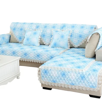 

New 3D Flower Pattern Sofa Cover Towel Slipcover Plush Fabric Thick Sofa Modern Non-slip Sofa Couch Cover Corner Towel Mats 1PCS