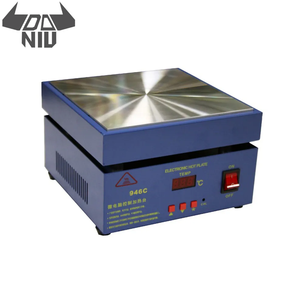 DANIU 110/220 В 800 Вт 946C 200x200 мм электронная нагревательная станция для подогрева бга PCB SMD Светодиодная лампа для демонтажа