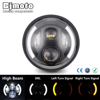 

7.5 Inch Round H4 H13 Led Headlight with Turn Signal Lights & DRL Headlamp Fog Lights For Victory Cafer Racer Chopper Bobber