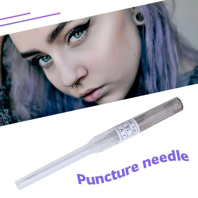 Disposable Piercing Needle High-quality Stainless Steel Body Jewelry Piercing Catheter Tattoo Accesories 1pc 14G 16G 18G 20G