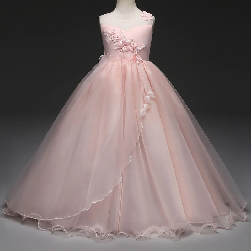 Bear leader/платье для девочек коллекция года, новые праздничные платья для девочек кружевное платье без рукавов с бантом из ленты и цветочным узором в стиле пэчворк для девочек возрастом от 8 до 16 лет