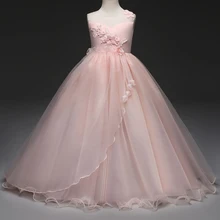 Bear leader/платье для девочек коллекция года, новые праздничные платья для девочек кружевное платье без рукавов с бантом из ленты и цветочным узором в стиле пэчворк для девочек возрастом от 8 до 16 лет