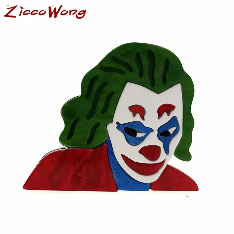 ZiccoWong браслеты новые стильные акриловые клоуна броши для женщин и мужчин зеленые