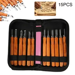 Couteau à ciseau pour la coupe du bois de base, outils de bricolage et Gouges détaillées pour le travail du bois, outil à main de bricolage 12 pièces/15 pièces 
