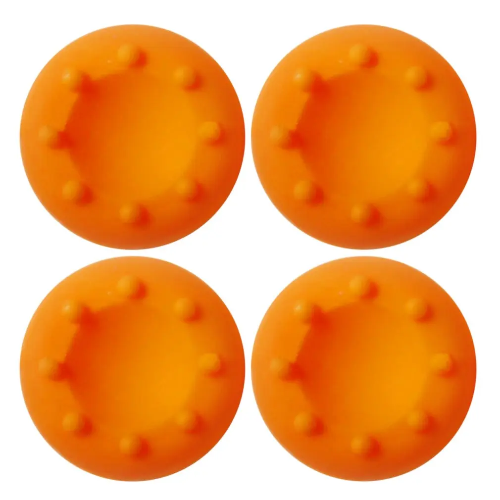 orange Колпачки для джойстика для Playstation 4 Ps4 Pro, тонкие силиконовые аналоговые ручки для джойстика, чехлы для Xbox Ps3, аксессуары для Ps4 - Цвет: orange