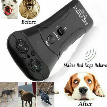 

Ultrasonic Double-headed Dog Repeller Anti Barking Device Dog Taining Repeller