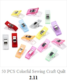 10 PCS Colorful Sewing Craft Quilt Binding Plastic Clips Clamps Pack For Patchwork Sewing Crafts Cardigan Clip Pince Couture