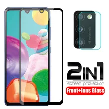 Vidro protetor 2 em 1 para samsung galaxy, vidro para proteção da câmera e para as samsung galaxy a41 a415f a 41 filme temperado armadura