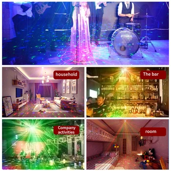 

Christmas Party Decoration Led Disco Laser Light RGB Projector Lamp Bluetooth Party Lights DJ Lighting Effect for Home Wedding
