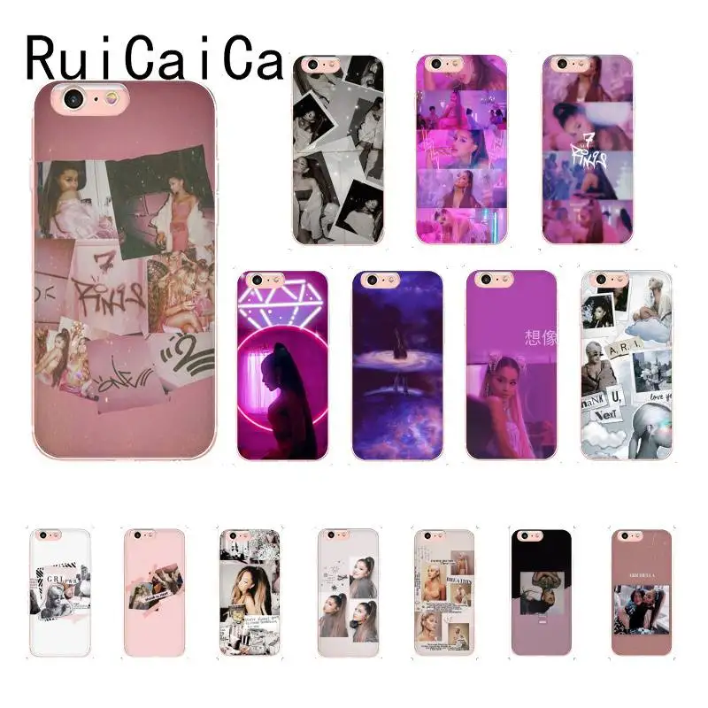 RuiCaiCa Ariana Grande Coque Shell чехол для телефона для iPhone 8 7 6 6S Plus X XS MAX 5 5S SE XR крышка 11 11pro 11promax
