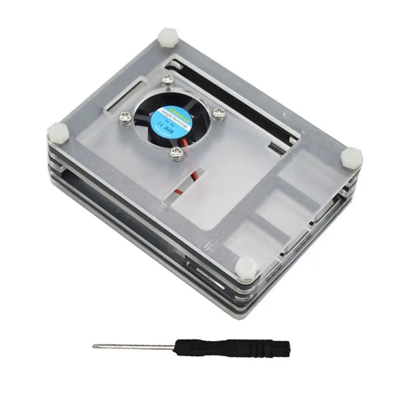 1 комплект Акриловый защитный чехол для Raspberry Pi 4B аксессуар US/EU Plug E65A