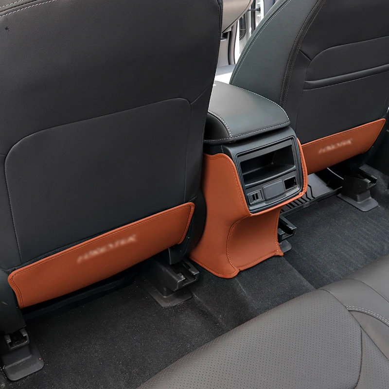 QHCP 마이크로 화이버 Leathe 자동차 시트 안티 킥 매트 팔걸이 안티-어린이 킥 패드 B 포스트 기둥 스바루 산림 19-22 자동차 스타일링