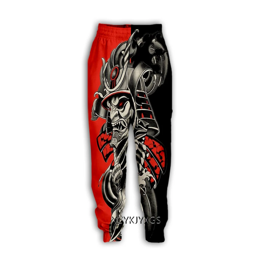 

Брюки мужские/женские с 3D-принтом, повседневные Модные свободные спортивные длинные штаны с японским Самураем и татуировками, уличная одежда, F15