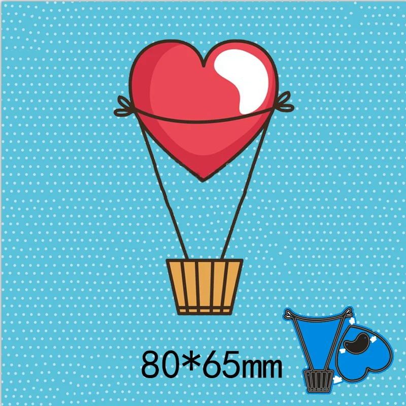 Metal Cutting Dies Scrapbooking Heart hot air balloon Stencil DIY Card Paper Craft Embossing Folder Template | Дом и сад