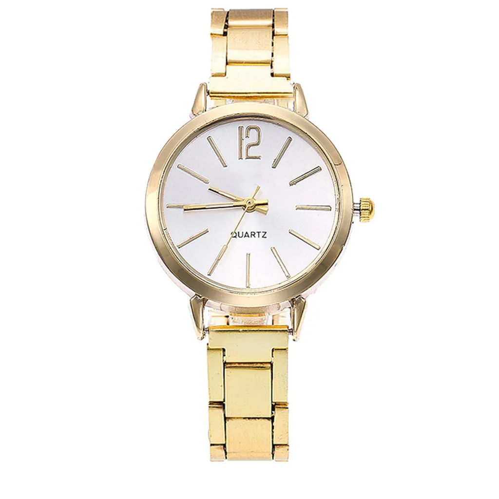 Reloj mujer, женские повседневные кварцевые аналоговые часы, наручные часы, женские кварцевые наручные часы, часы Relogio, розовые Золотые женские часы, montre femme - Цвет: Золотой