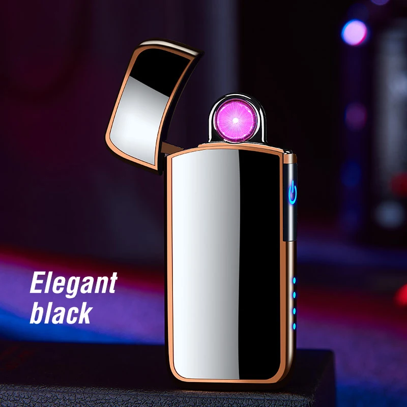  Spinning Charging Arc Lighter Smart Touch LED USB Electronic Cigarette Lighter Windproof Electric L
