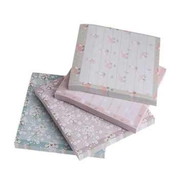 

80 Sheets/Pad Flower Animal Series Paper Sticker Memo Pads Sticky Notes Notepad Sticky Notes