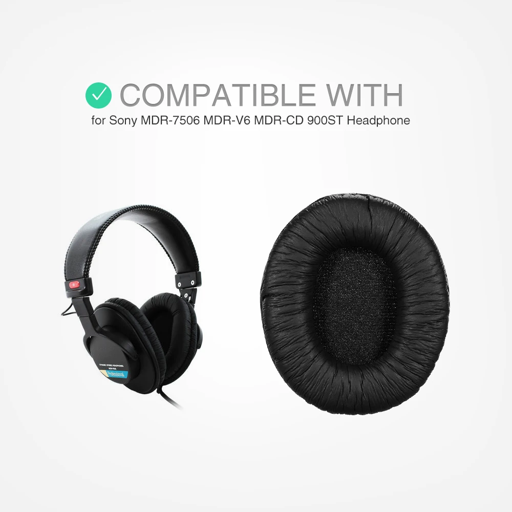 

Replacement Memory Earpads Ear Pad Cushion for Sony MDR-7506 MDR-V6 MDR-CD 900ST Headphones