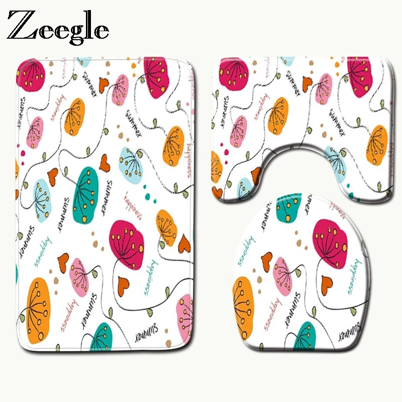 Zeegle коврик для ванной туалета фланелевый коврик для ванной декоративный коврик для ванной комнаты Противоскользящий коврик для ванной комнаты