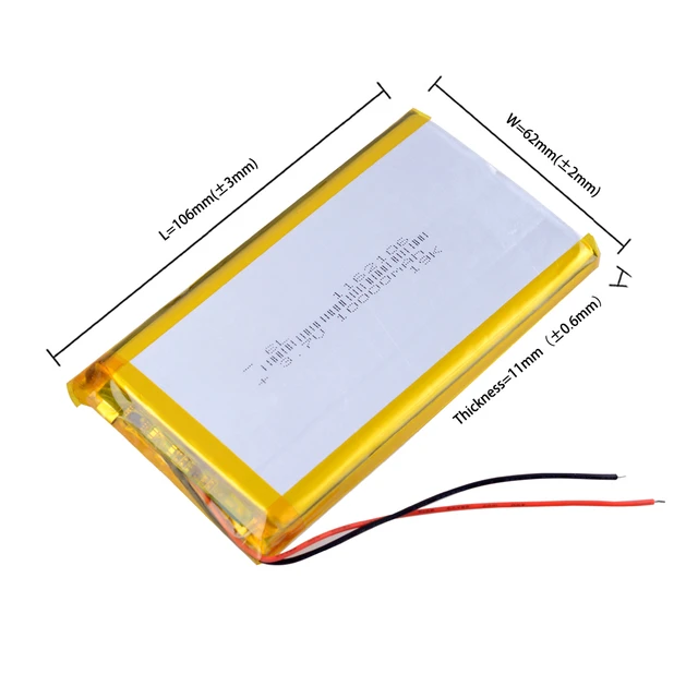 Smuf 3.7 V 10000mAh Lithium-ion Battery with JST Connector For DIY