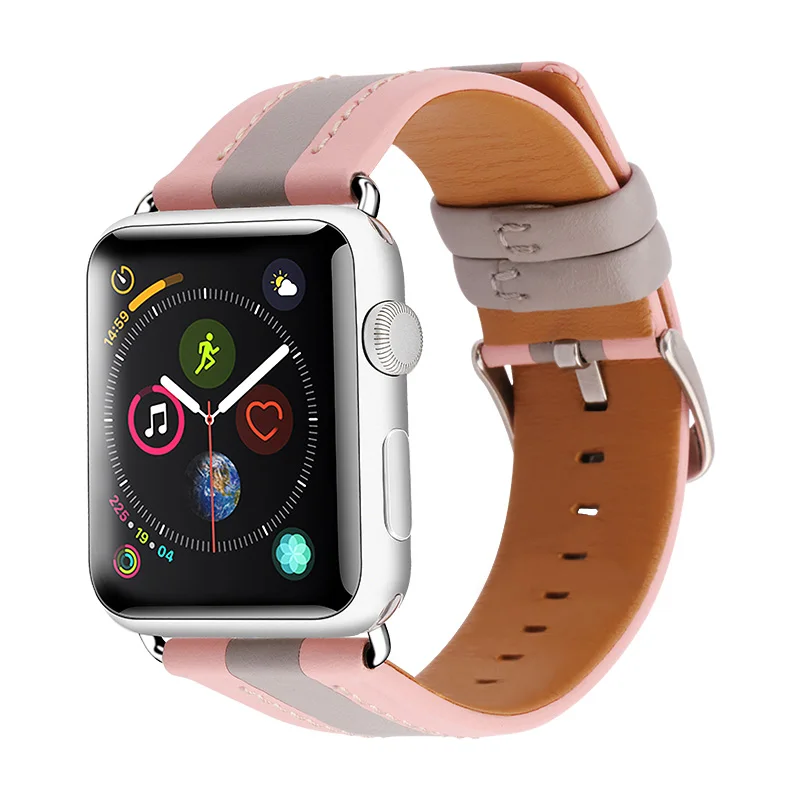 Цветная Автомобильная линия для Apple Watch, кабель для Apple Watch, ремешок 4, 3, 2, 1, чехол, Модный повседневный женский ремешок для Apple Watch 38 мм, 44 мм