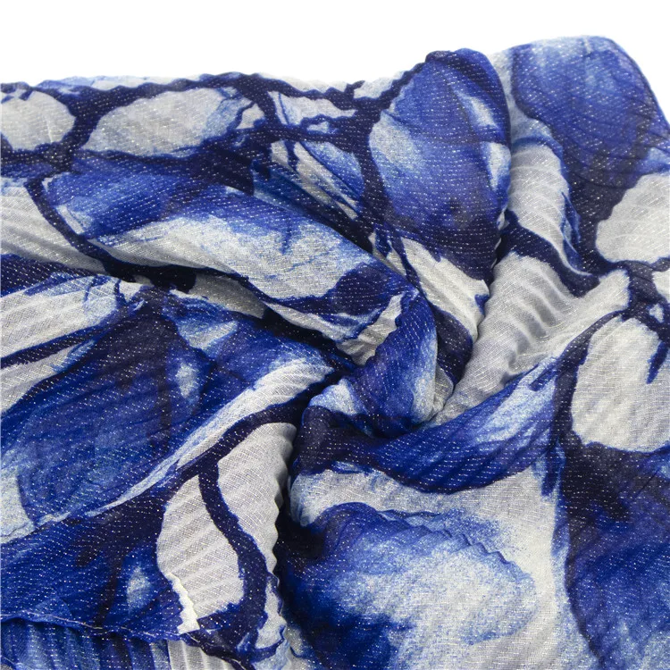 Длинный шарф для женщин листья Пашмина с принтом леди обёрточная бумага морщин хлопок bufanda femme повязка на голову