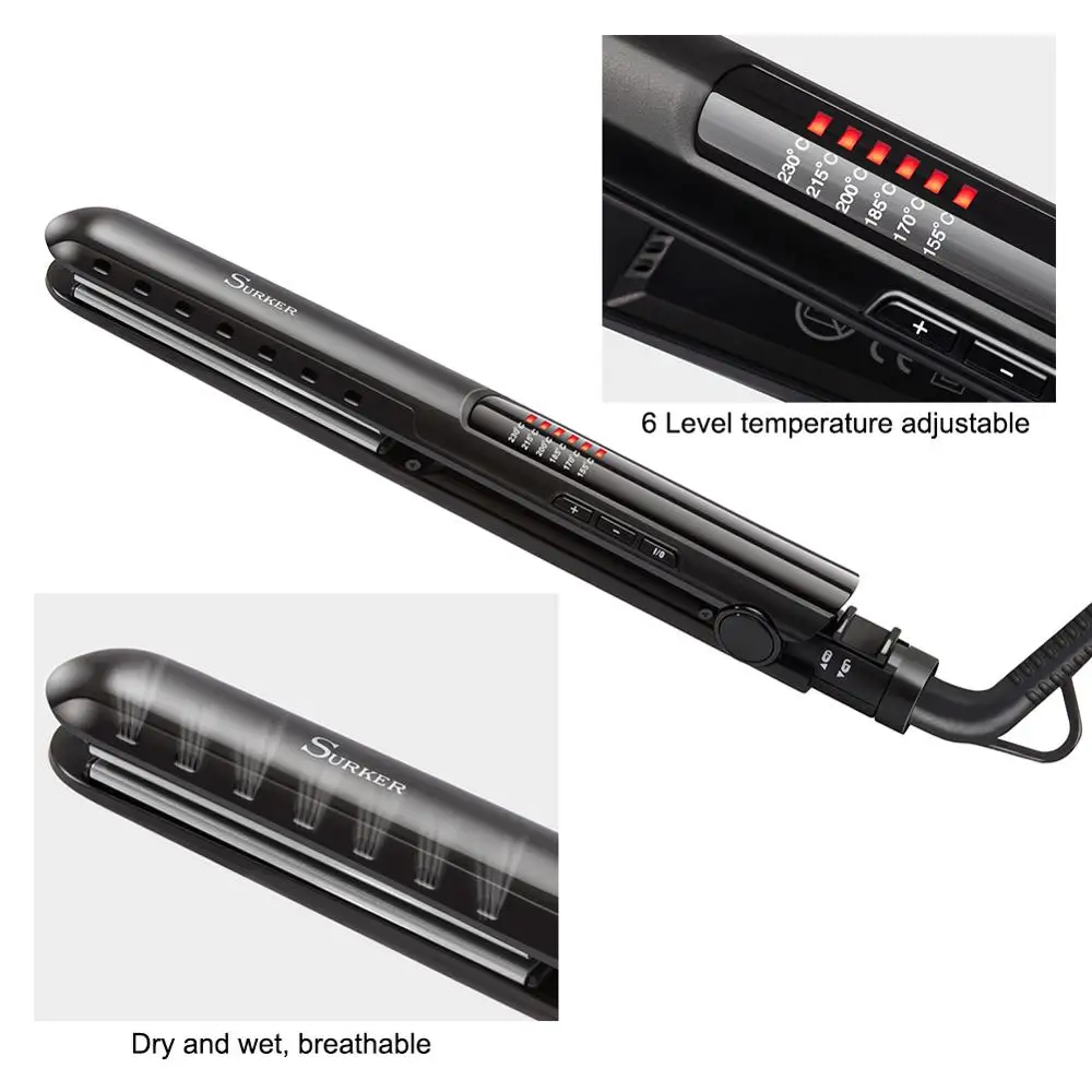 

Surker Professional Hair Straightener Curling Iron Tourmaline ceramic Negative ion Straightener Hair Styling lisseur cheveux