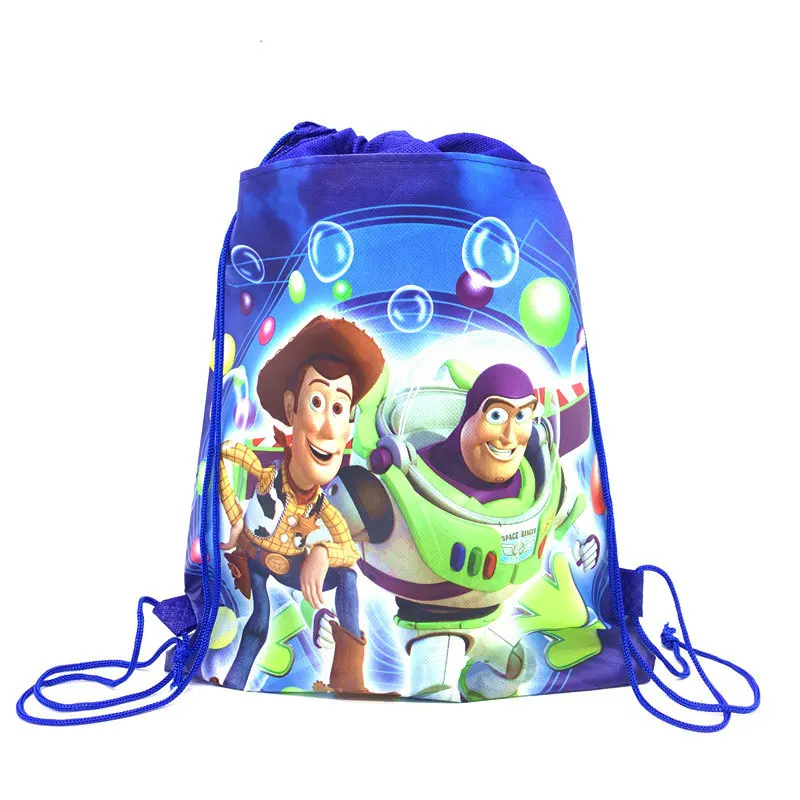 Disney из мультика «История игрушек» Сумки Детские дни рождения нетканые Drawstring Подарочная сумка ребенок пользу дорожный мешок для хранения Одежда, обувь, сумки