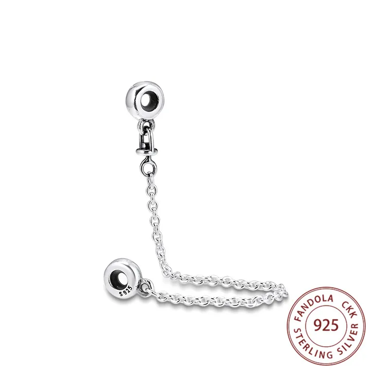 ME серия подходит для браслета Pandora Argent 925 пробы серебро My Safety Chain подвески бусины для изготовления ювелирных изделий perles