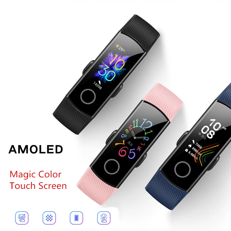 Смарт-браслет huawei Honor Band 5, Оксиметр, сенсорный экран, волшебный цвет, для плавания, для обнаружения сердечного ритма, сна, сна, Honor Band 5