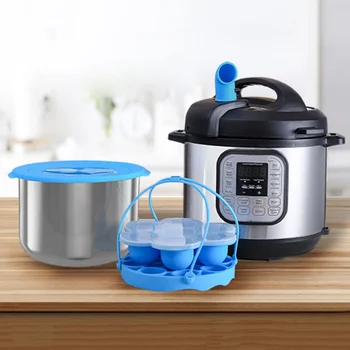 

Hot 4PCS/SET Pressure Cooker Silicone Steamer Accessories pressure Cooker Silicone Cover Vent 7-hole Food Supplement Box