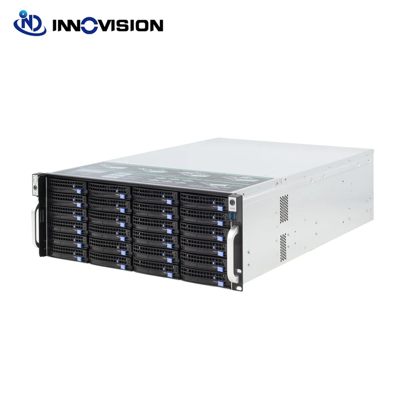 Super Huge Storage 24 Bays 4u Hotswap Rack Nvr Nas Server Chassis