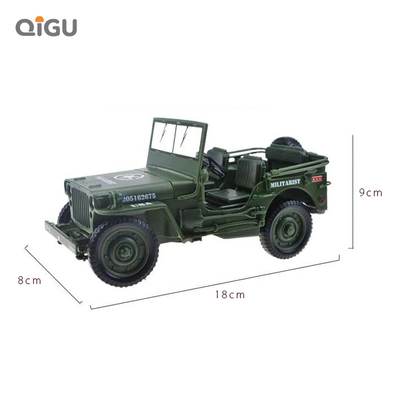 1:18 Тактическая Военная Модель джипы армейский зеленый старый второй мировой войны Уиллис военная техника сплав модель автомобиля для детей игрушки подарки