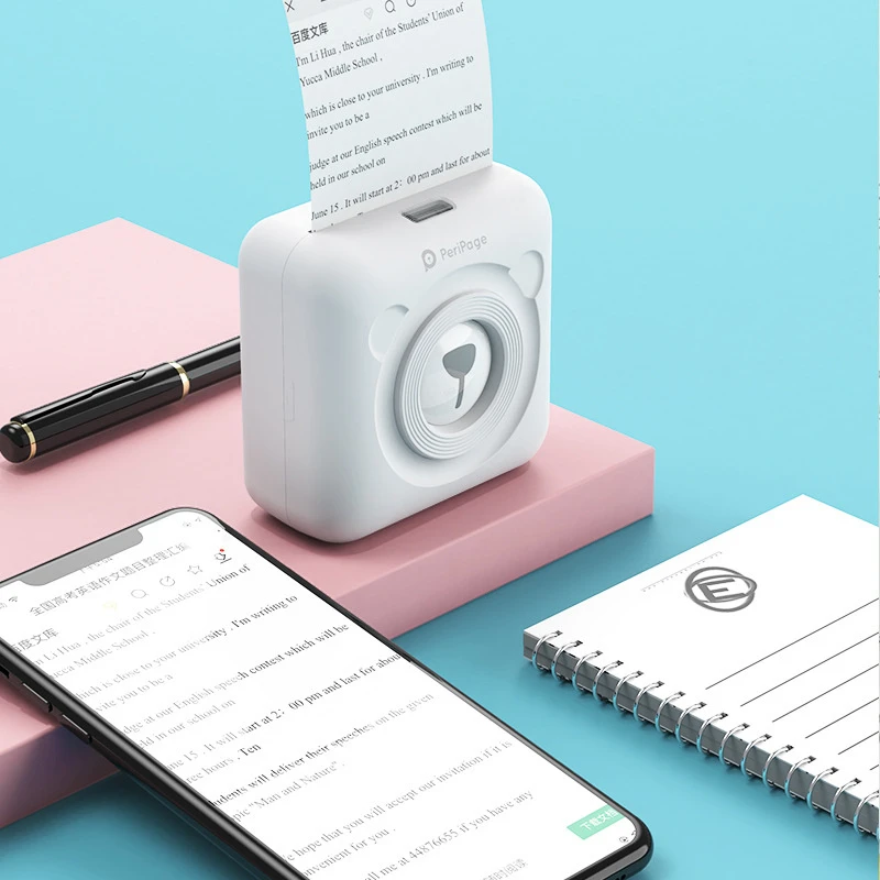 QiaoJia Mini Pocket Wireless BT Thermal Printer Pocket Paper Thermal Printing with USB Connection Impresoras Fotos QiaoJia Mini Pocket Wireless BT Thermal Printer Pocket Paper Thermal Printing with USB Connection Impresoras Fotos