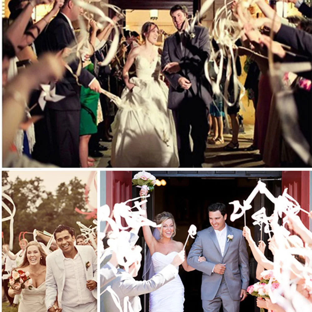 Colorful Stain Ribbon Wedding Stick for Party Decorations Party Decorations