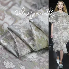 19 Осенняя Новинка 42momme 140 см 65% шелк 35% Лен ткань для рукоделия шитья цифровая печать модная ткань женское платье