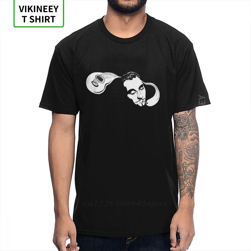 Джанго Рейнхардта Gypsy джазового гитариста дым футболка с гитарой рубашка мужской