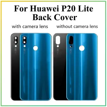 

For Huawei P20 Lite Back Battery Glass Cover With Camera Lens for Huawei nove 3e Battery Cover Nova 3e Rear Door Housing Case