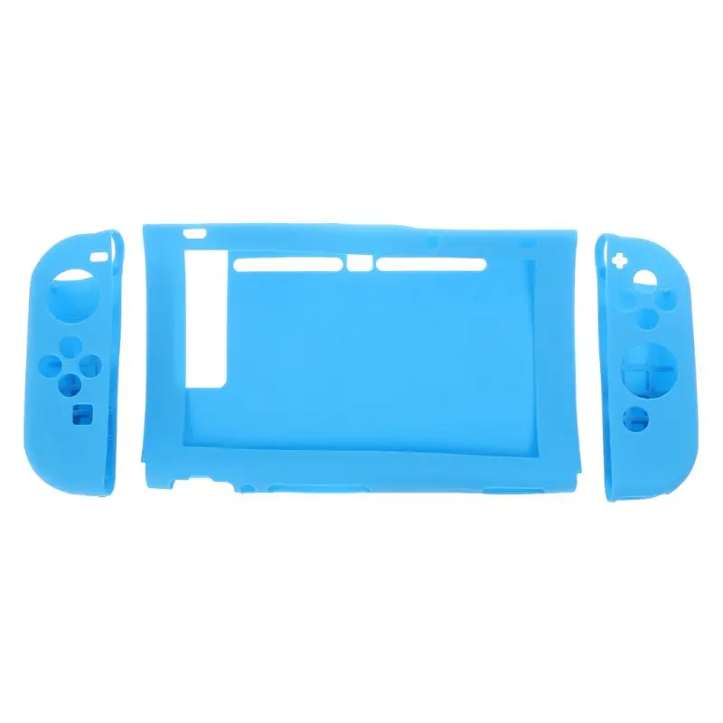 Защитный чехол, силиконовый чехол, кожа, левый и правый, пылезащитный, ударопрочный корпус, аксессуары для игр, для Nintendo Switch NS Joy-Con, консоль - Цвет: Белый