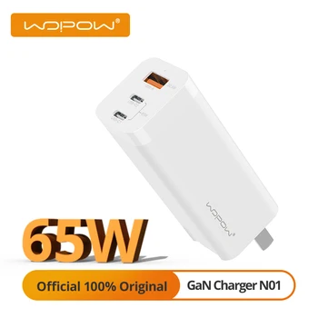 

WOPOW PD 65W GaN Charger Fast Charging QC3.0 Type C USB Charger for iPhone 12 Pro Max Macbook iPad Huawei Xiaomi Phone Charger