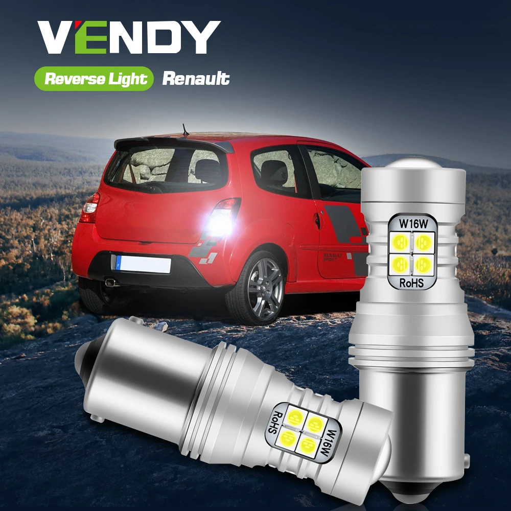 2pcs LED Reverse Light Blub Backup Lamp Canbus P21W BA15S For Renault