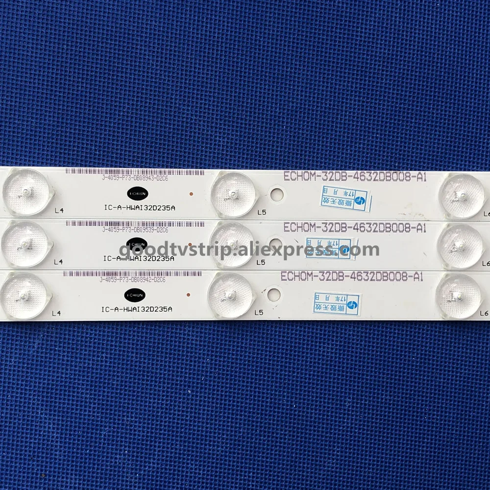 3pcs LED Backlight strip for PREMIER-PR-32B30 32LEW60 32LEU60 LC320EXN SE-A1 IC-A-HWAI32D235A ECHOM-32DB-4632DB008-A1 3