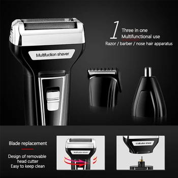 

Kemei Hair Clipper Multifunctional barber hair trimmer for men USB Rechargeable Adult Electric Shaver Razor hair cutting machine